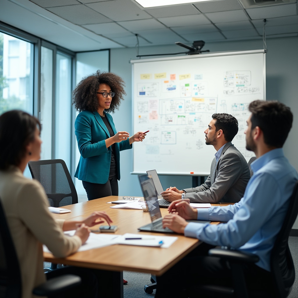 Echipa Fendoro în timpul unei întâlniri de lucru